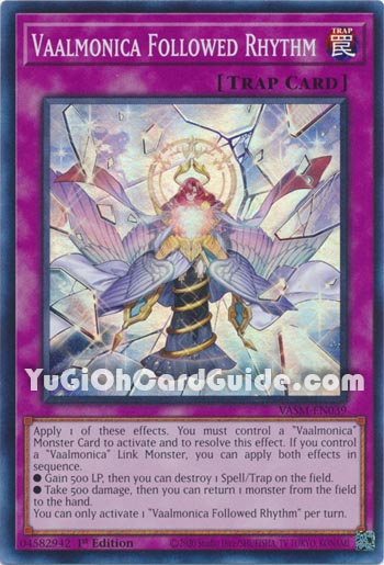 Yu-Gi-Oh Card: Vaalmonica Followed Rhythm