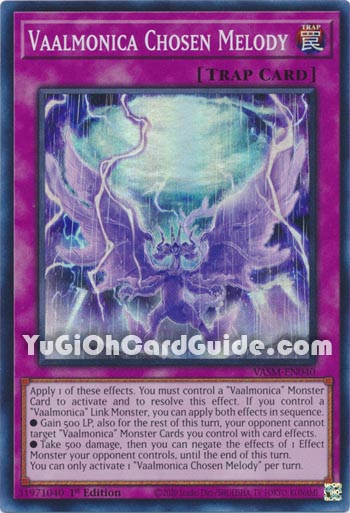 Yu-Gi-Oh Card: Vaalmonica Chosen Melody