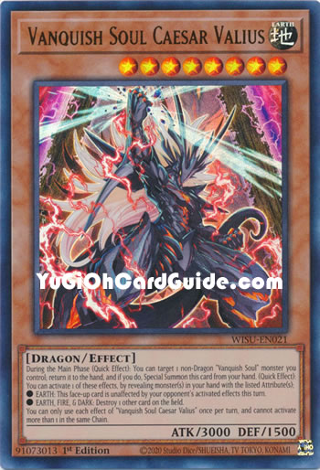 Yu-Gi-Oh Card: Vanquish Soul Caesar Valius