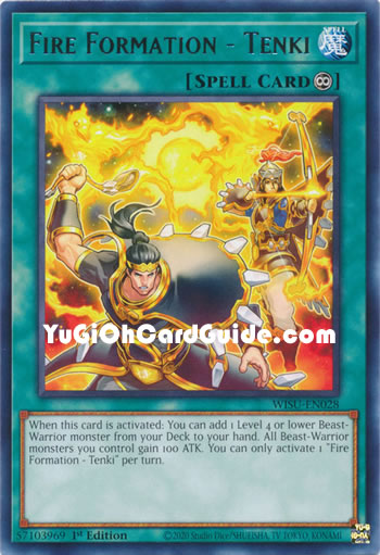 Yu-Gi-Oh Card: Fire Formation - Tenki