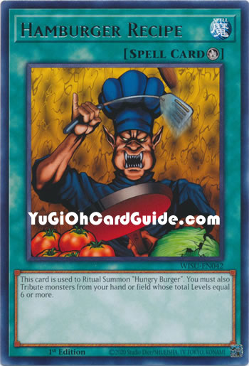 Yu-Gi-Oh Card: Hamburger Recipe