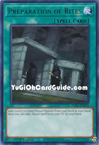 Yu-Gi-Oh Card: Preparation of Rites