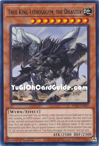 Yu-Gi-Oh Card: True King Lithosagym, the Disaster
