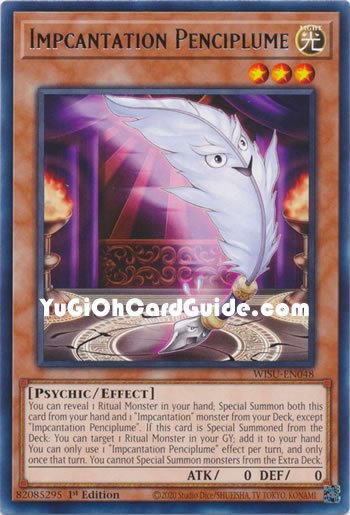 Yu-Gi-Oh Card: Impcantation Penciplume