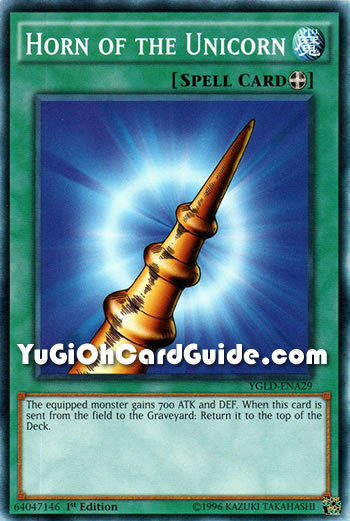 Yu-Gi-Oh Card: Horn of the Unicorn