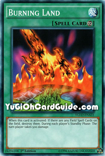 Yu-Gi-Oh Card: Burning Land