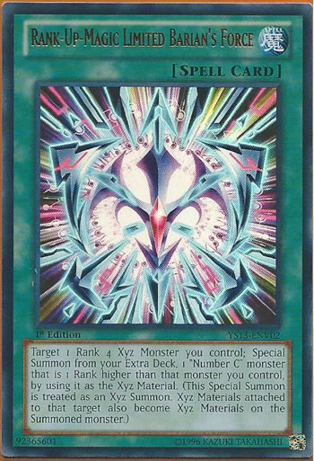Yu-Gi-Oh Card: Rank-Up-Magic Limited Barian's Force