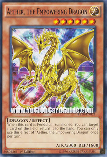 Yu-Gi-Oh Card: Aether, the Empowering Dragon
