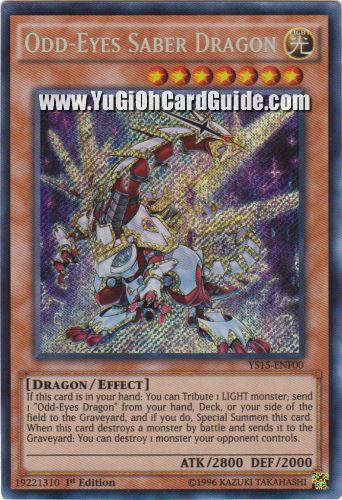 Yu-Gi-Oh Card: Odd-Eyes Saber Dragon