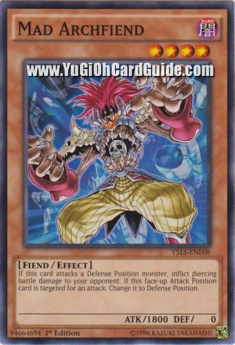 Yu-Gi-Oh Card: Mad Archfiend