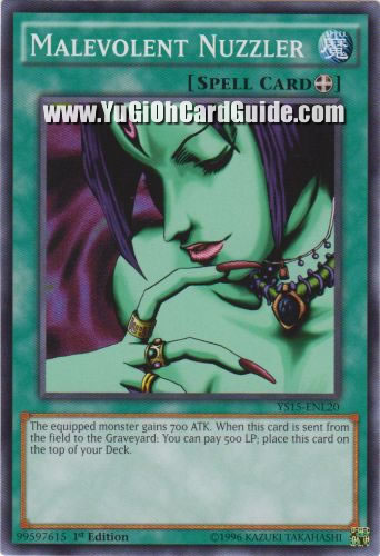Yu-Gi-Oh Card: Malevolent Nuzzler
