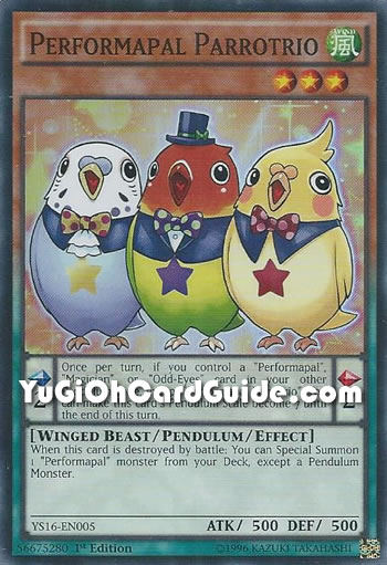 Yu-Gi-Oh Card: Performapal Parrotrio