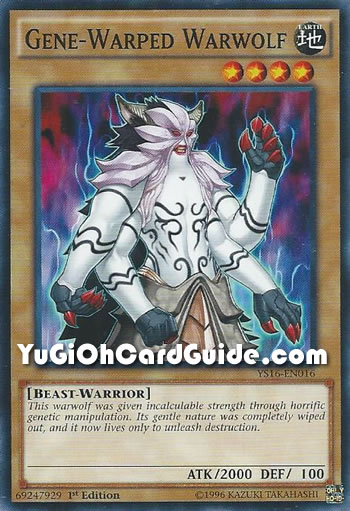 Yu-Gi-Oh Card: Gene-Warped Warwolf