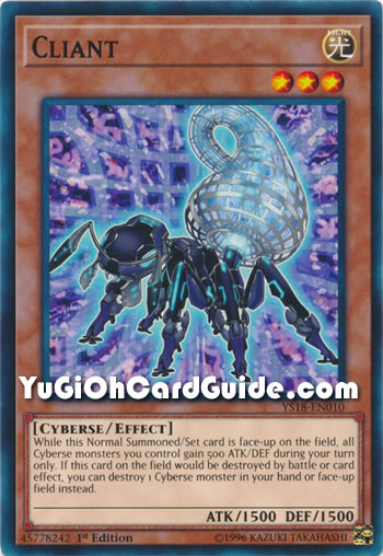 Yu-Gi-Oh Card: Cliant