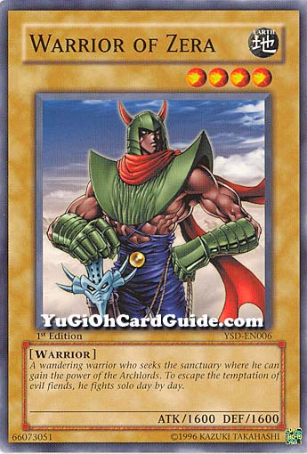 Yu-Gi-Oh Card: Warrior of Zera