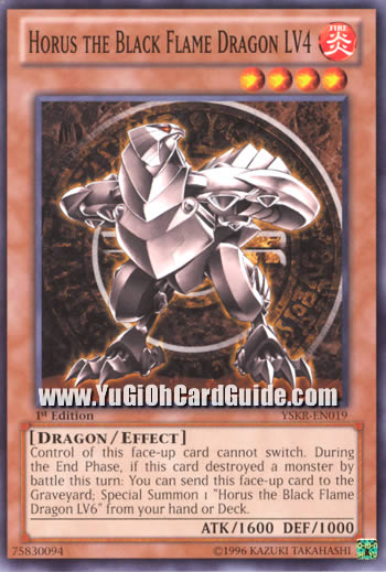 Yu-Gi-Oh Card: Horus the Black Flame Dragon LV4