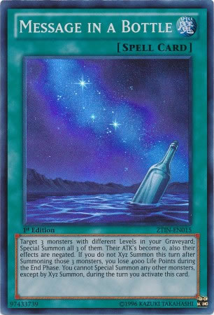 Yu-Gi-Oh Card: Message in a Bottle
